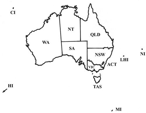 Map of Australia