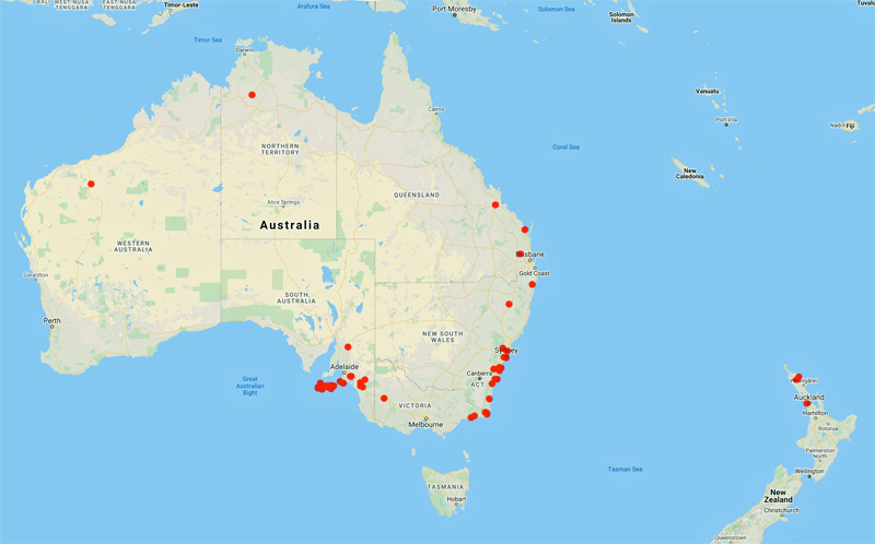 collecting locality map for 'Anderson, R.J.'