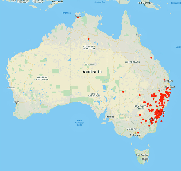 collecting locality map for 'Blakely, W.F.'