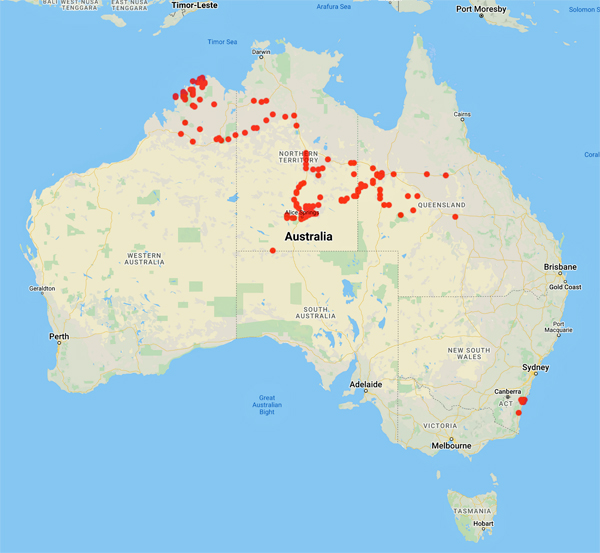 collecting locality map for 'Brubaker, C.L.'