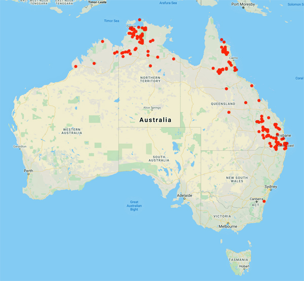 collecting locality map for 'Burnes, N.B.'