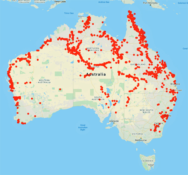 collecting locality map for 'Gittins, C.H.