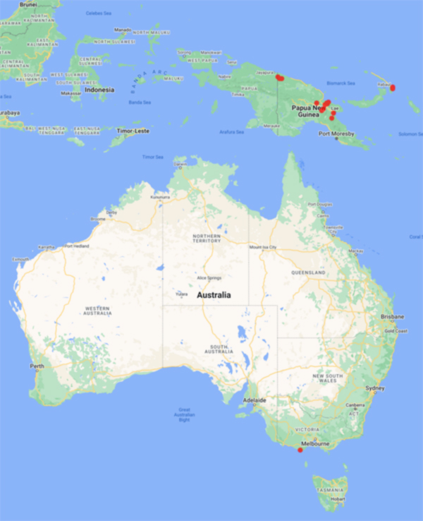 collecting locality map for 'Jermy, A.C.'