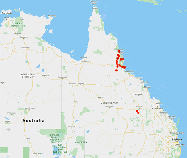 collecting locality map for 'Lamont, E.F.'