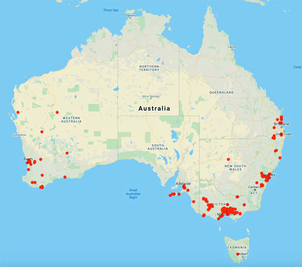 collecting locality map for 'Staer, J.'