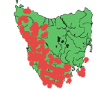 Anopterus glandulosus Tasmanian distributiion 2003